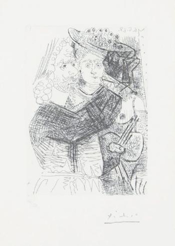 347 Series: Le portrait, plate 66 by Pablo Picasso