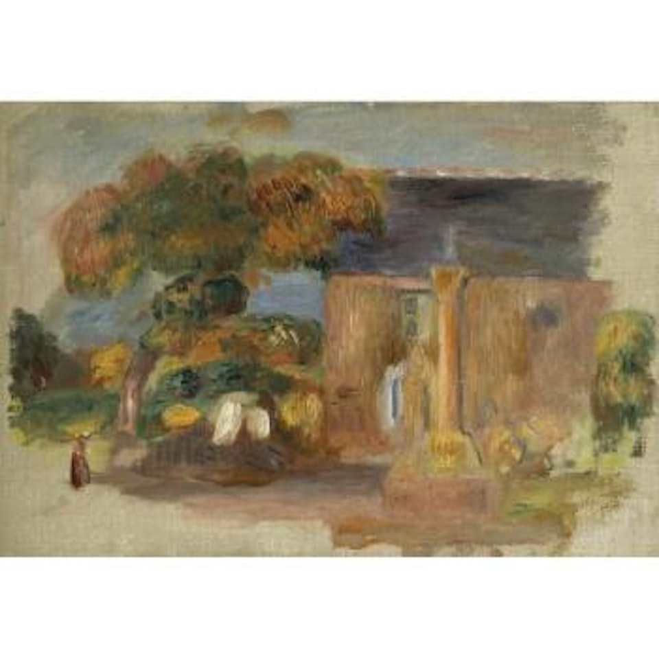 Paysage De Bretagne - Maison Et Calvaire by Pierre-Auguste Renoir