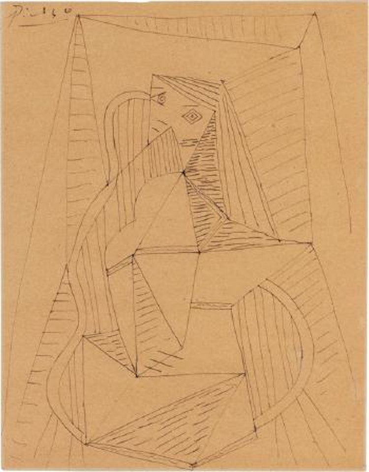 Femme assise dans un fauteuil by Pablo Picasso