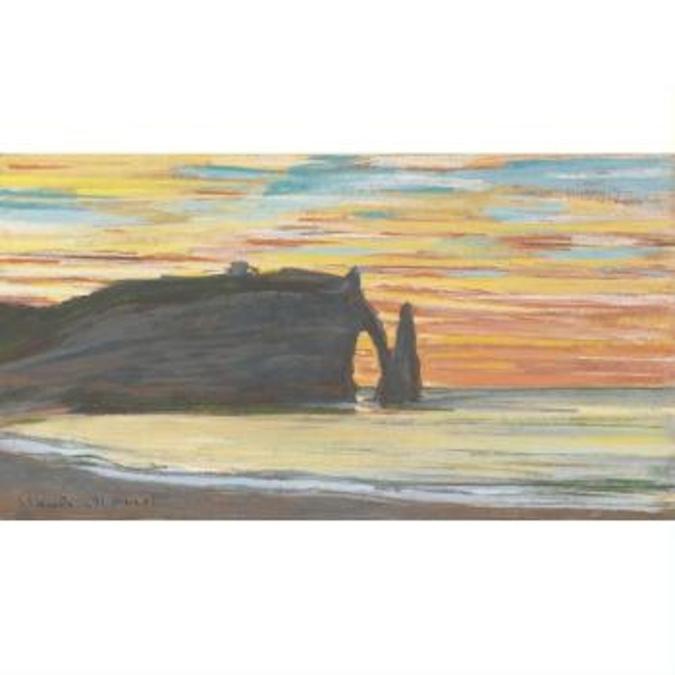 Étretat, Falaise D'aval by Claude Monet
