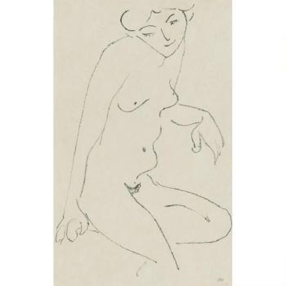 Nu De Trois-quarts, La Tête Penchée (D. 401) by Henri Matisse