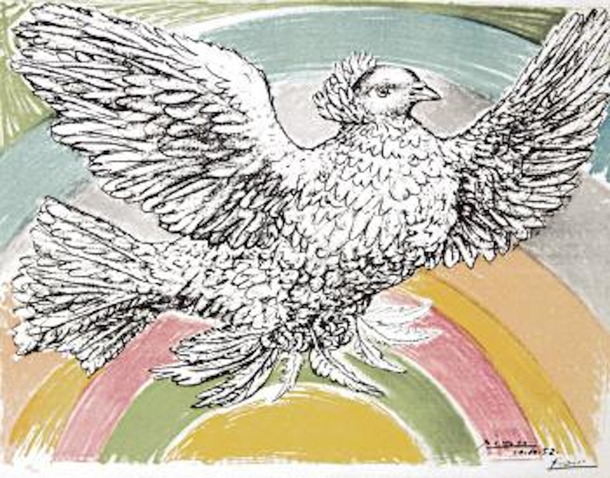 Colombe volant (a l'Arc-en-ciel) by Pablo Picasso