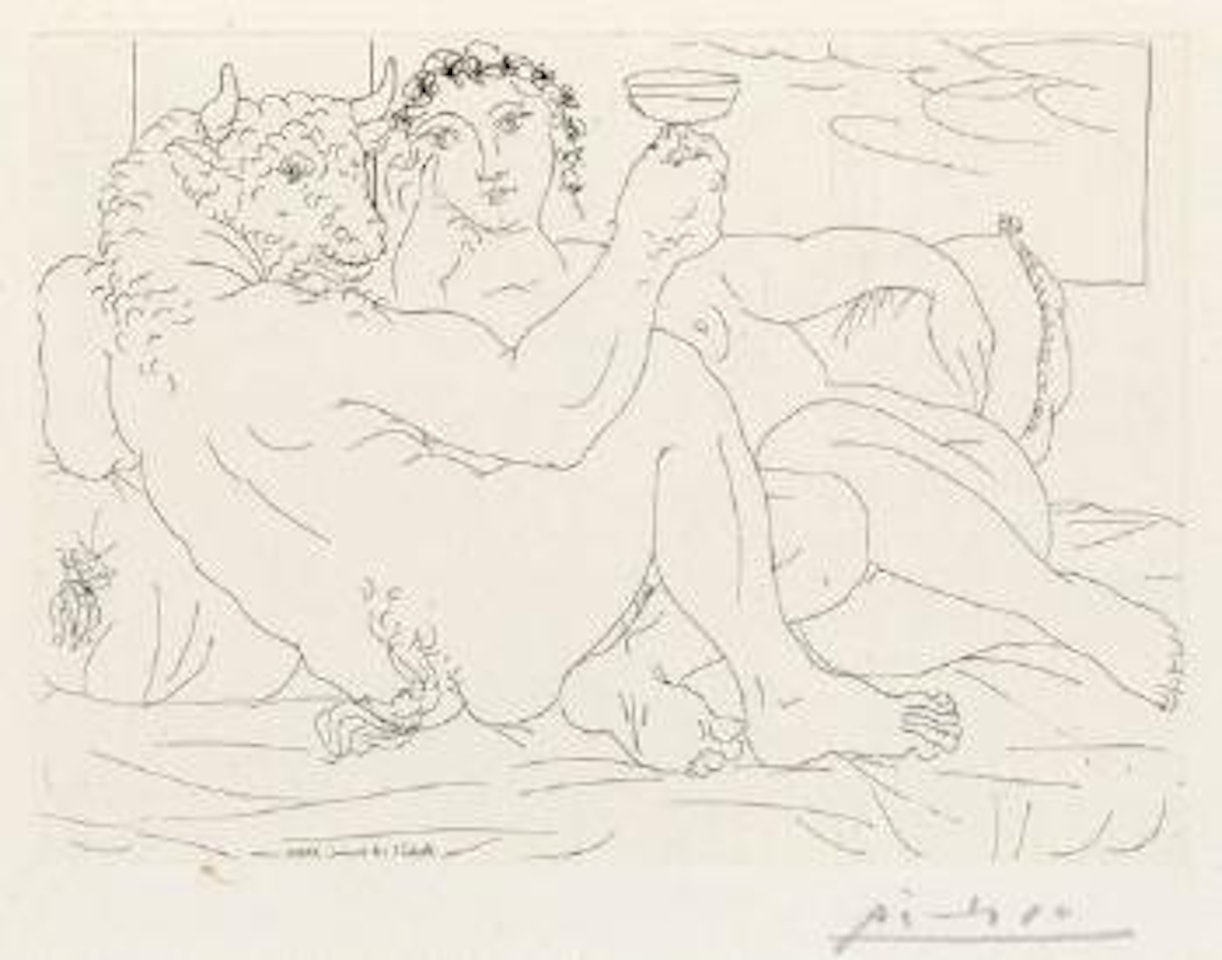 Homme dévoilant une femme by Pablo Picasso