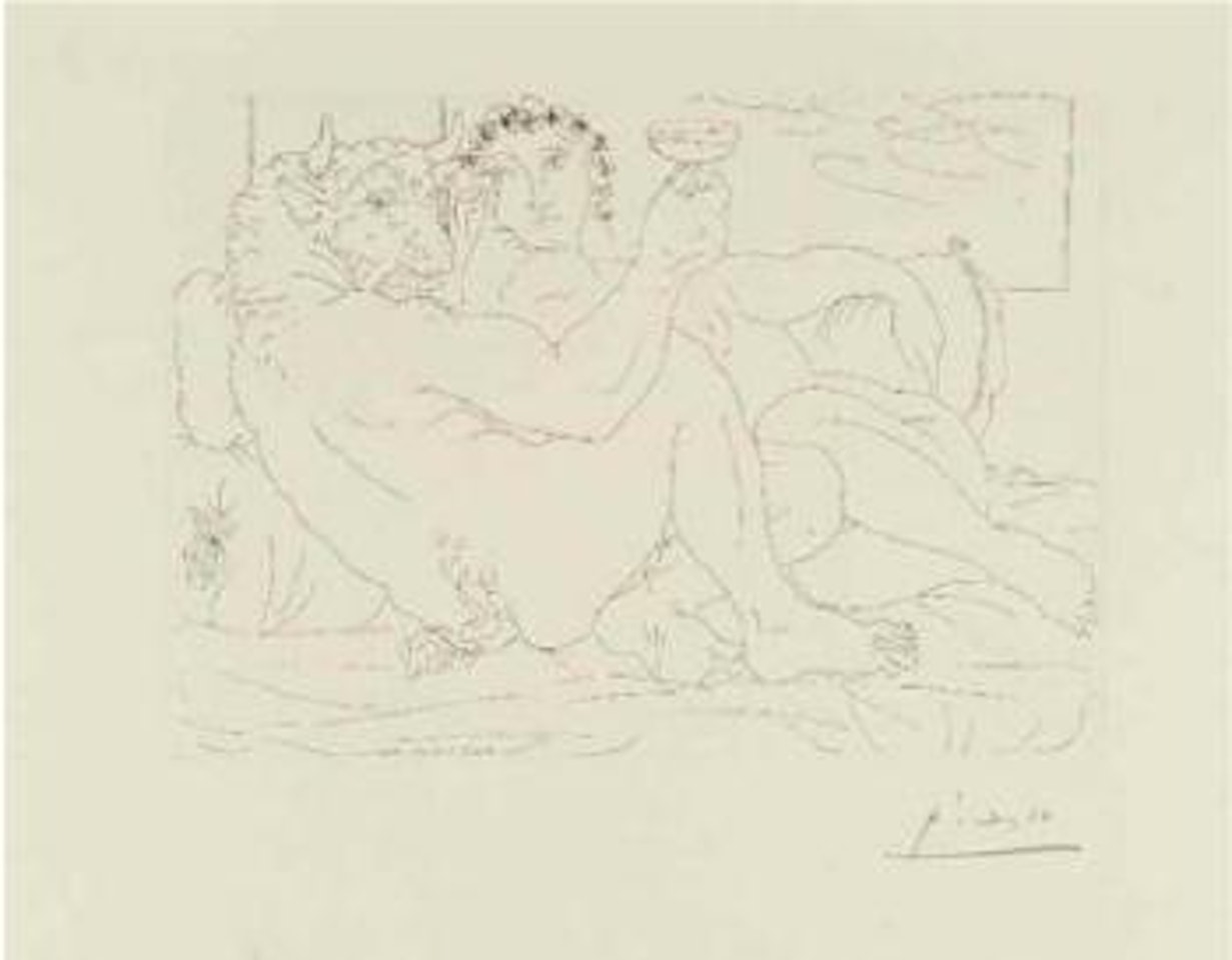 Le repos du minotaure by Pablo Picasso