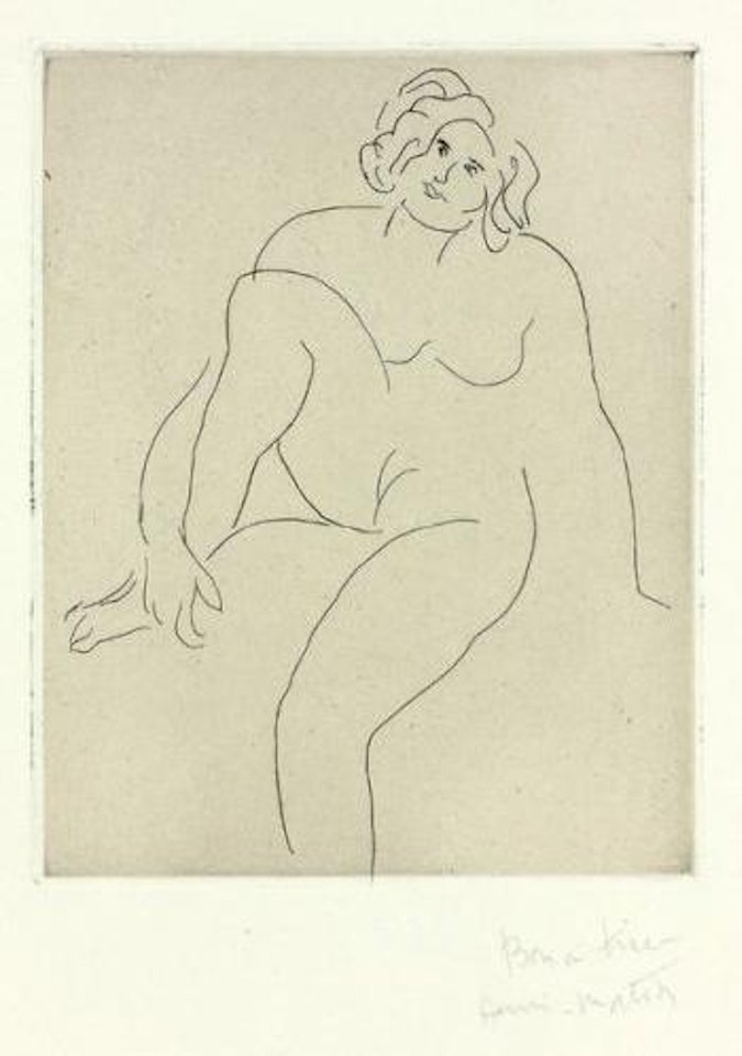Nu assis, le bras entourant la jambe repliée by Henri Matisse