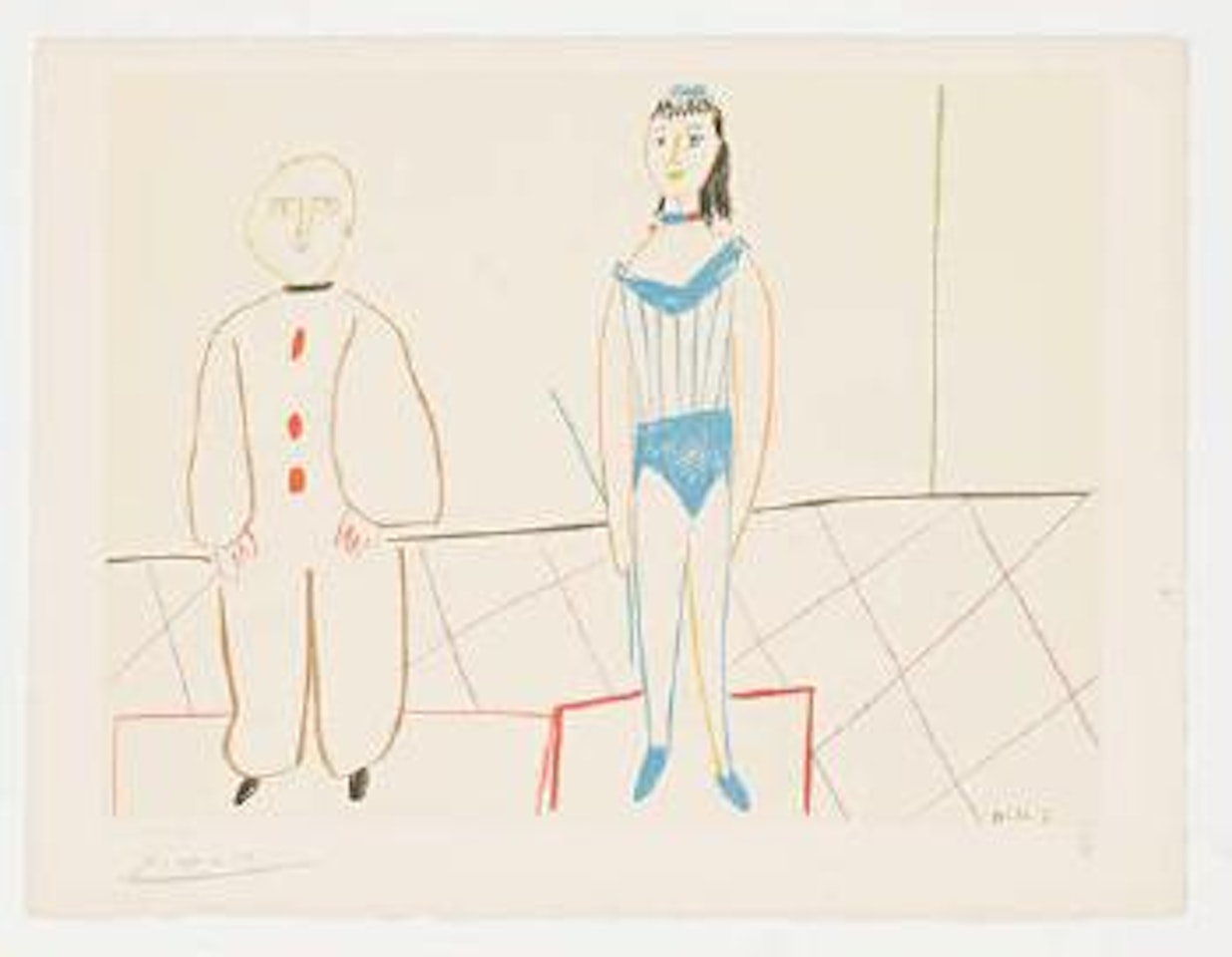 Clown et acrobat by Pablo Picasso