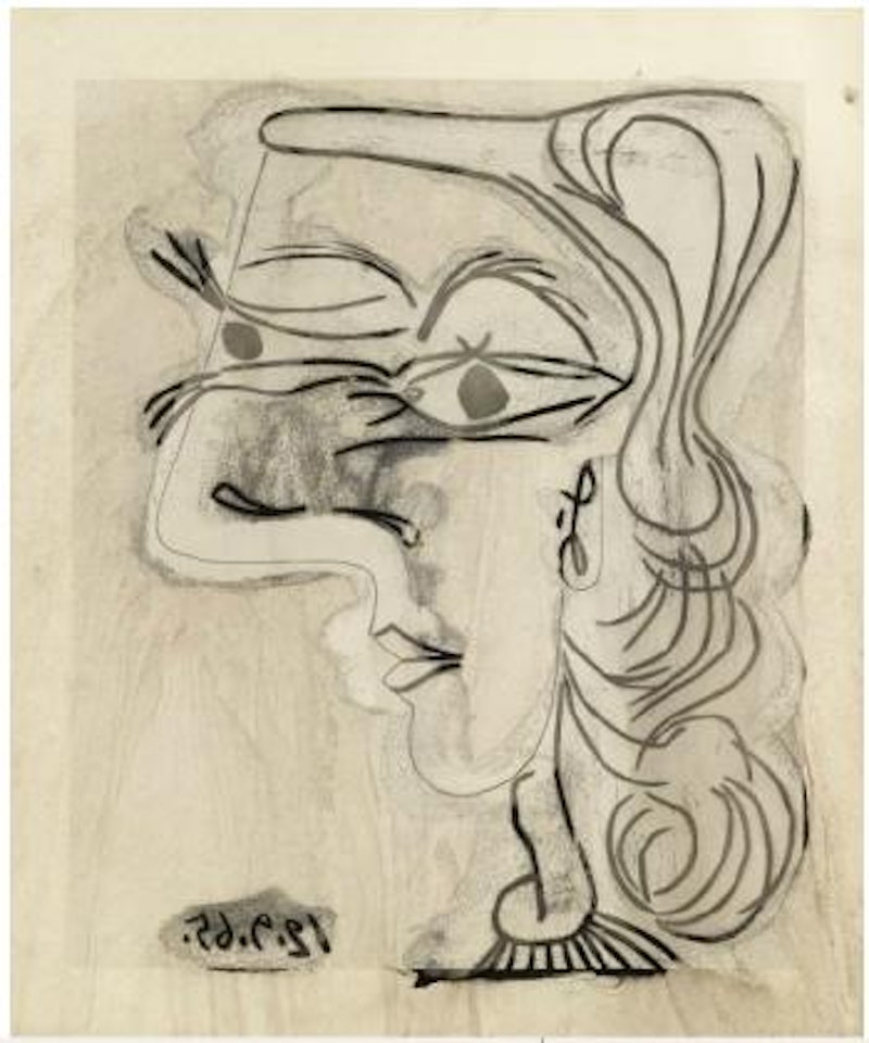 Portrait de femme de profil by Pablo Picasso