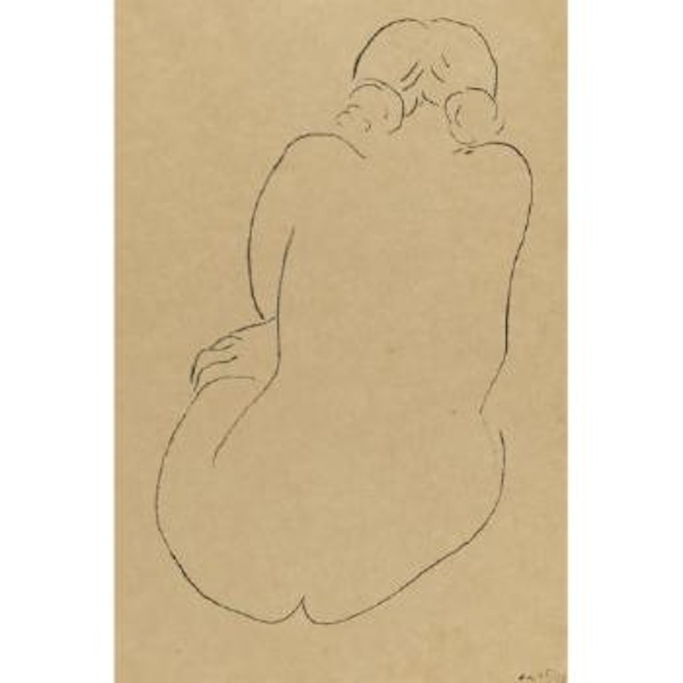Nu Assis, Vu De Dos (D. 412) by Henri Matisse
