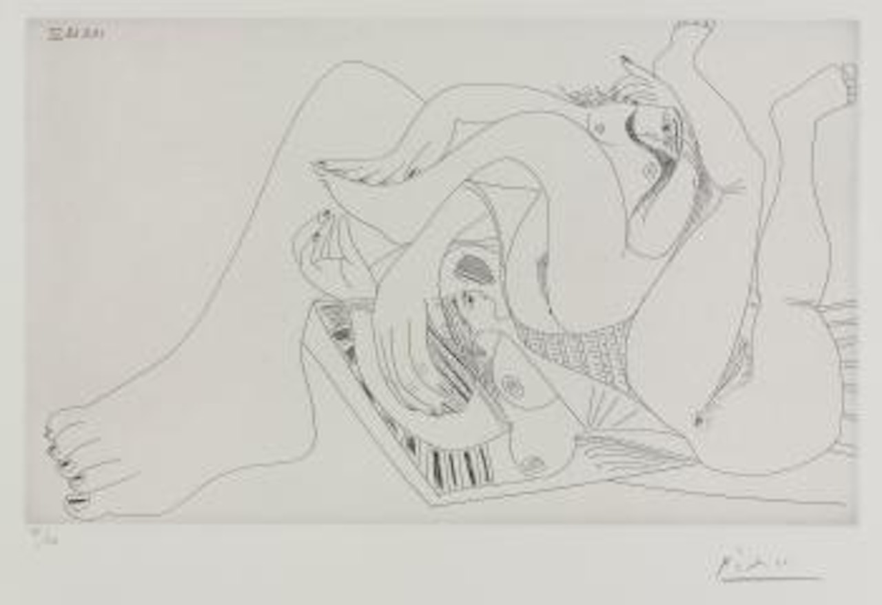 Deux Femmes Batifolant Sur Un Matelas De Plage (B. 1765, Ba. 1782) by Pablo Picasso