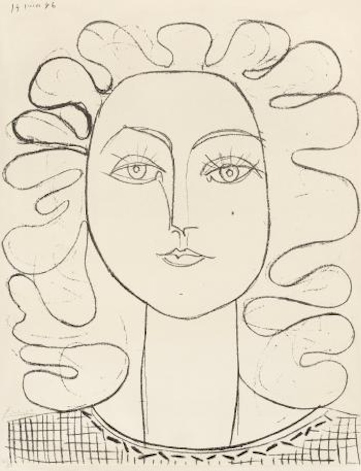 Françoise aux cheveux ondulés by Pablo Picasso