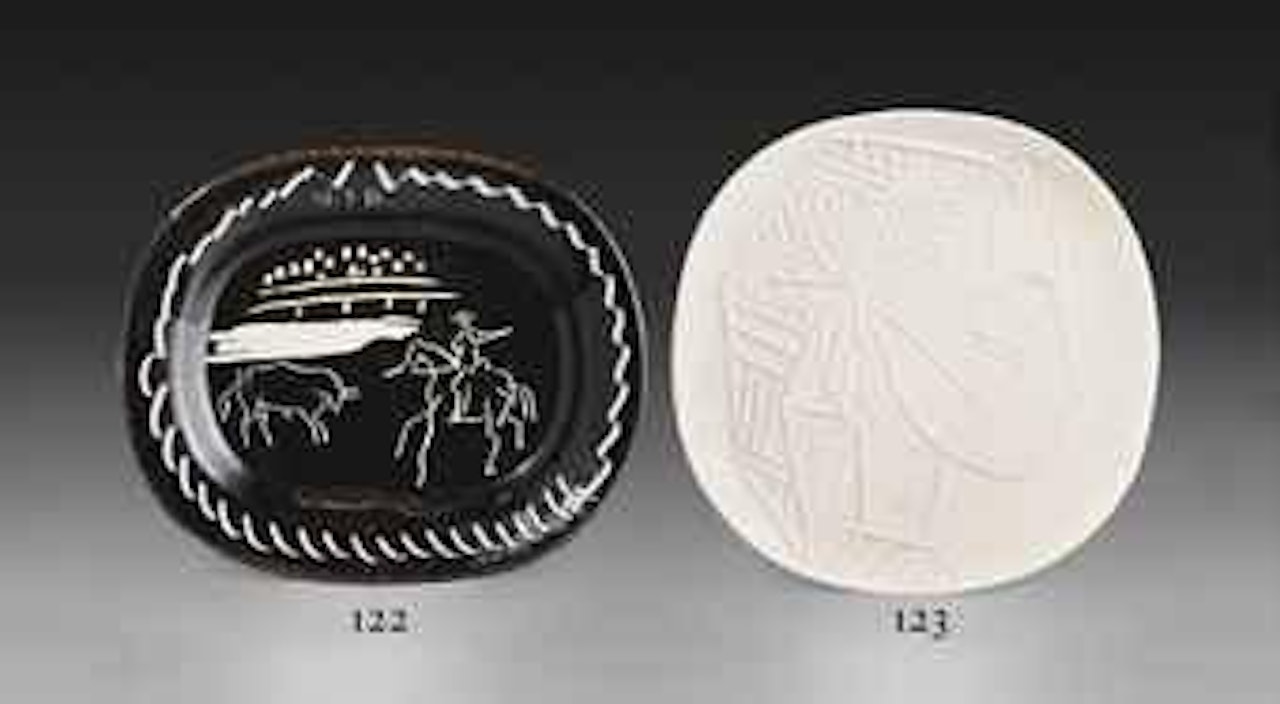Corrida sur fond noir by Pablo Picasso