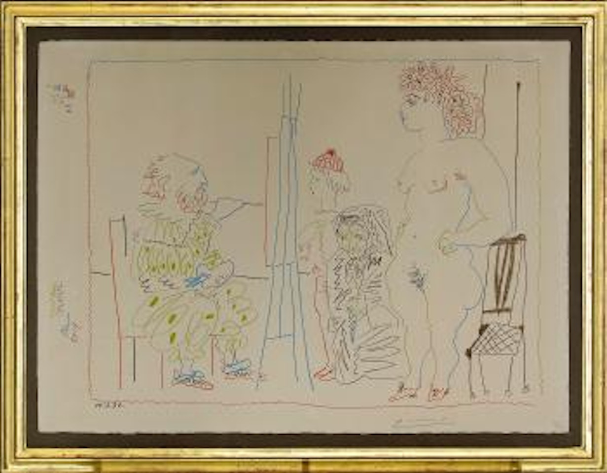 Le Modèle et deux Personnages by Pablo Picasso