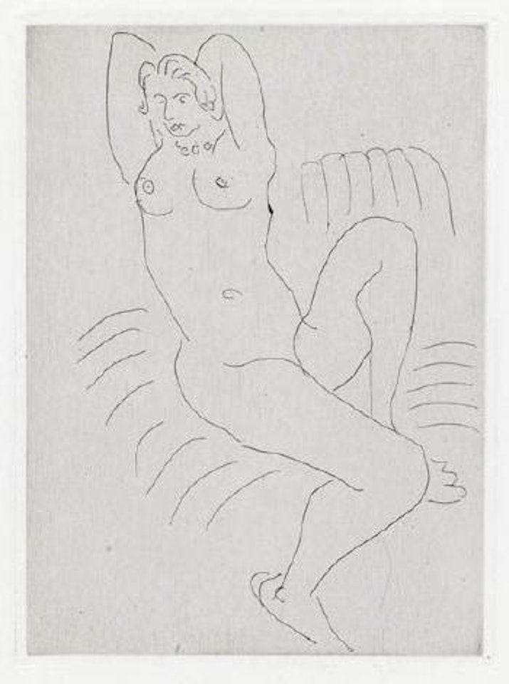 Nu au fauteuil rayé by Henri Matisse