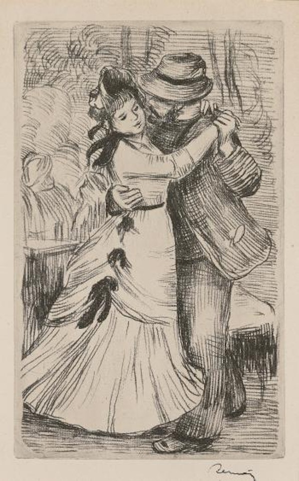 La Danse à La Campagne, 2e Planche (Delteil, Stella 2) by Pierre-Auguste Renoir