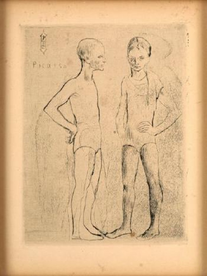 Les deux saltimbanques by Pablo Picasso