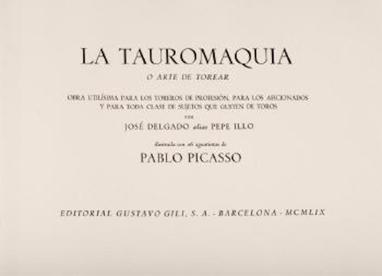 La tauromaquia o arte de torear by Pablo Picasso