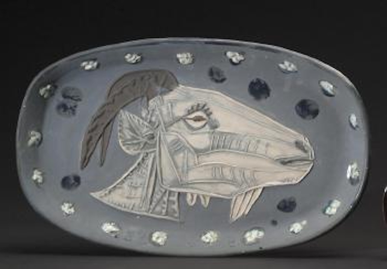 Goat's head in profile (A.R. 149 variant) by Pablo Picasso