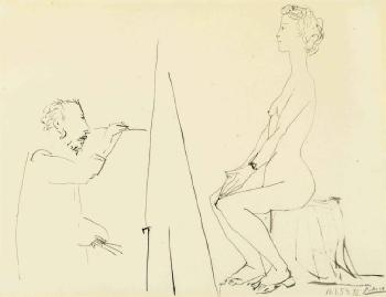 Peintre et modèle by Pablo Picasso