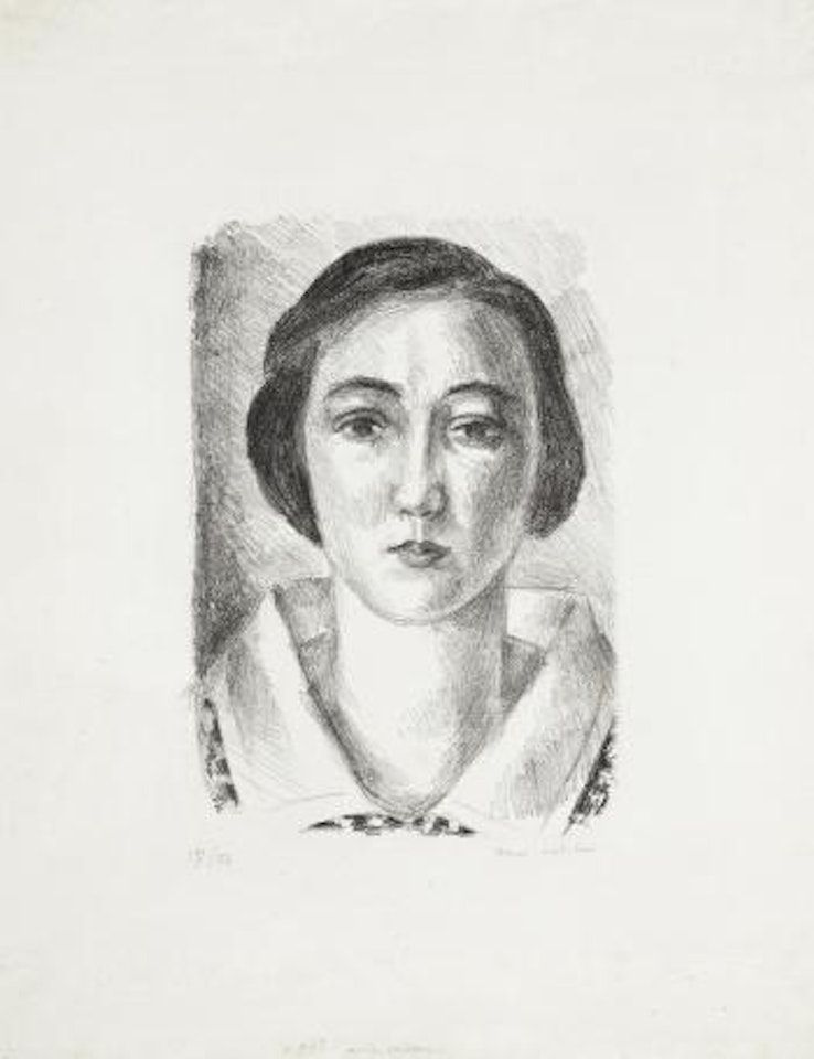 Jeune Fille en Robe Fleurie au Col d'Organdi (Duthuit 429) by Henri Matisse