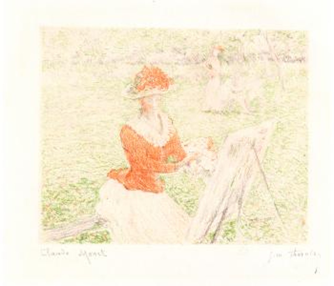 Blanche Hoschedé au Chevalet by Claude Monet