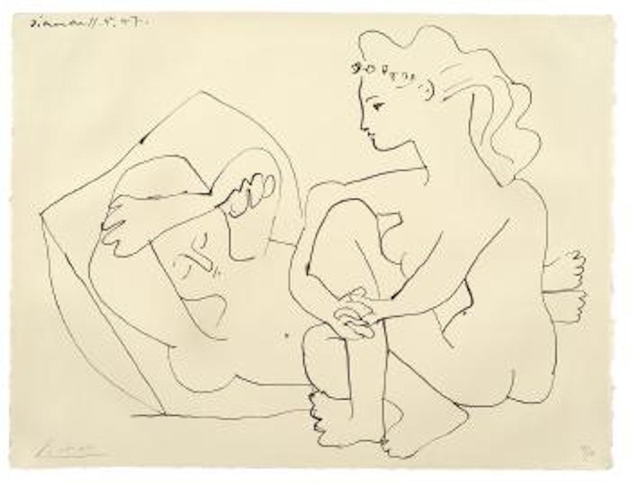 Jeunes Femmes Nues Reposant by Pablo Picasso
