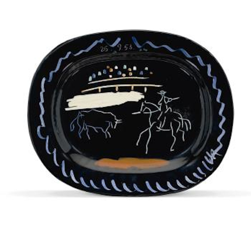 Corrida Sur Fond Noir (A. R. 198) by Pablo Picasso