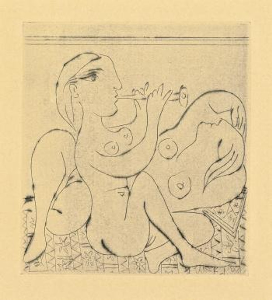 Le Bain (B. 12; Ba. 14); And Dormeuse Et FlÃ»tiste (Ba. 292) by Pablo Picasso
