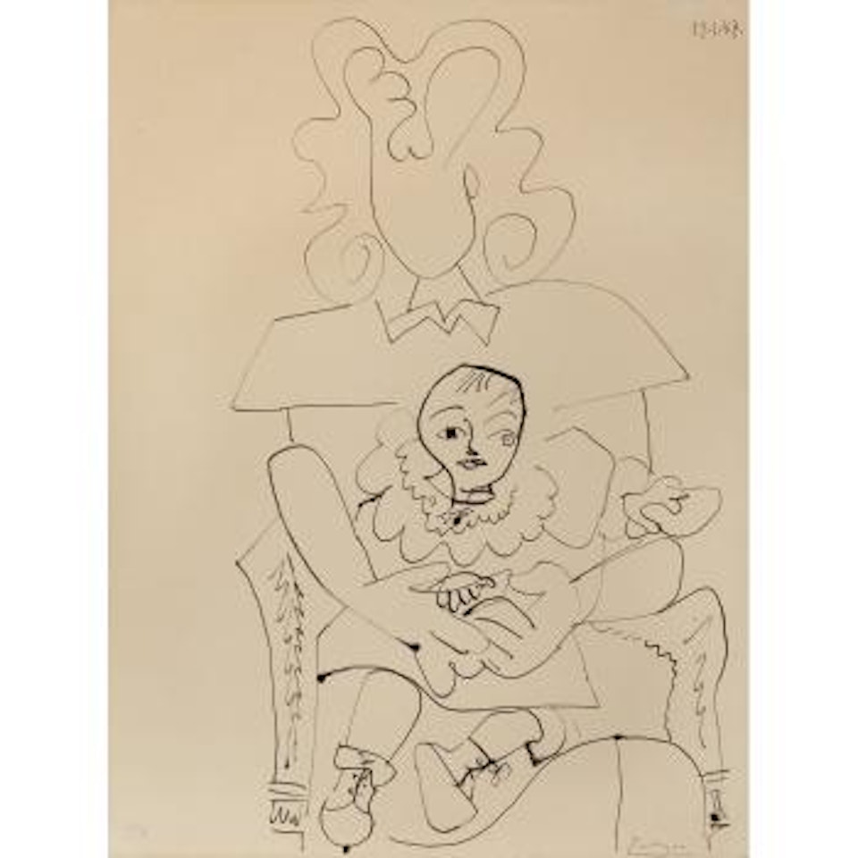 Ines and her child (B. 414) by Pablo Picasso