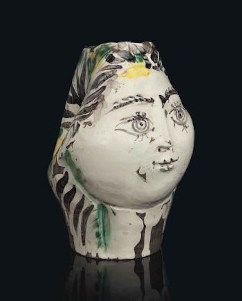 Tête de femme couronnée de fleurs by Pablo Picasso