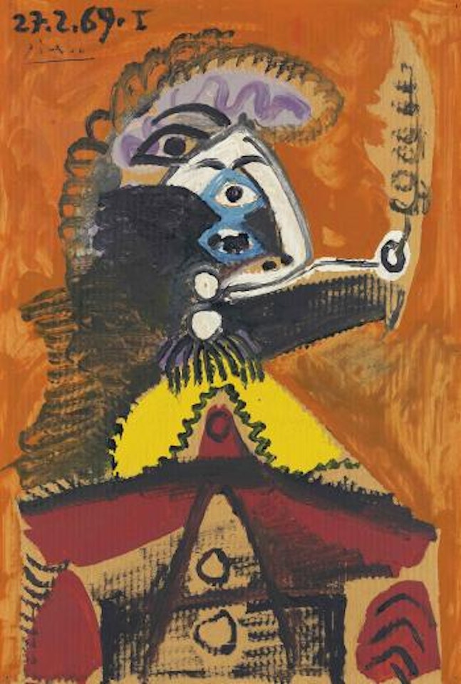 Buste d'homme ÃÂ  la pipe by Pablo Picasso