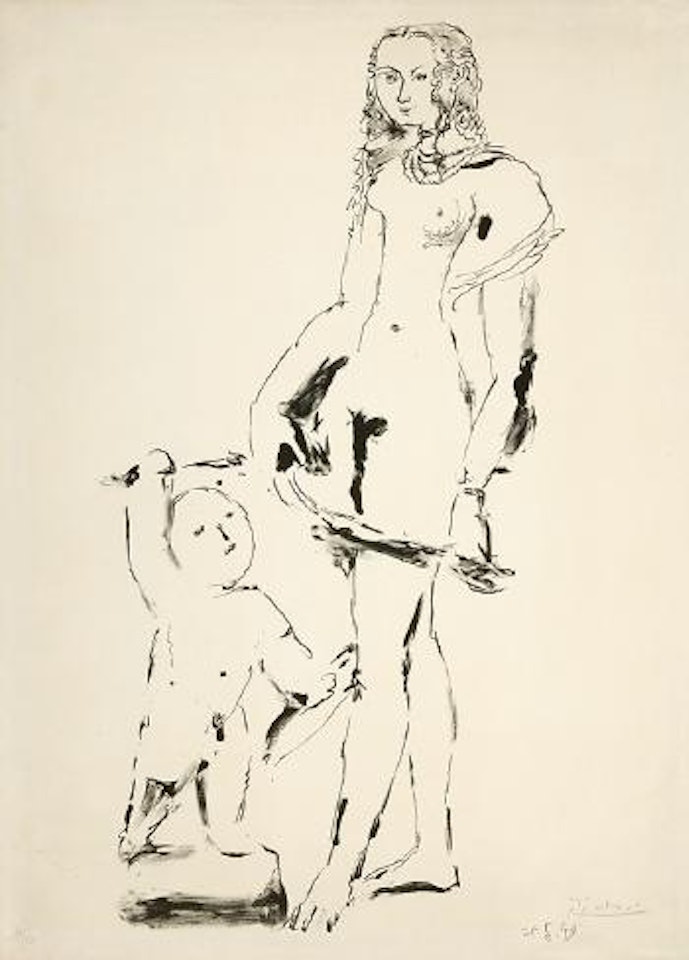 Vénus et l'Amour, d'après Cranach. 3e variation by Pablo Picasso