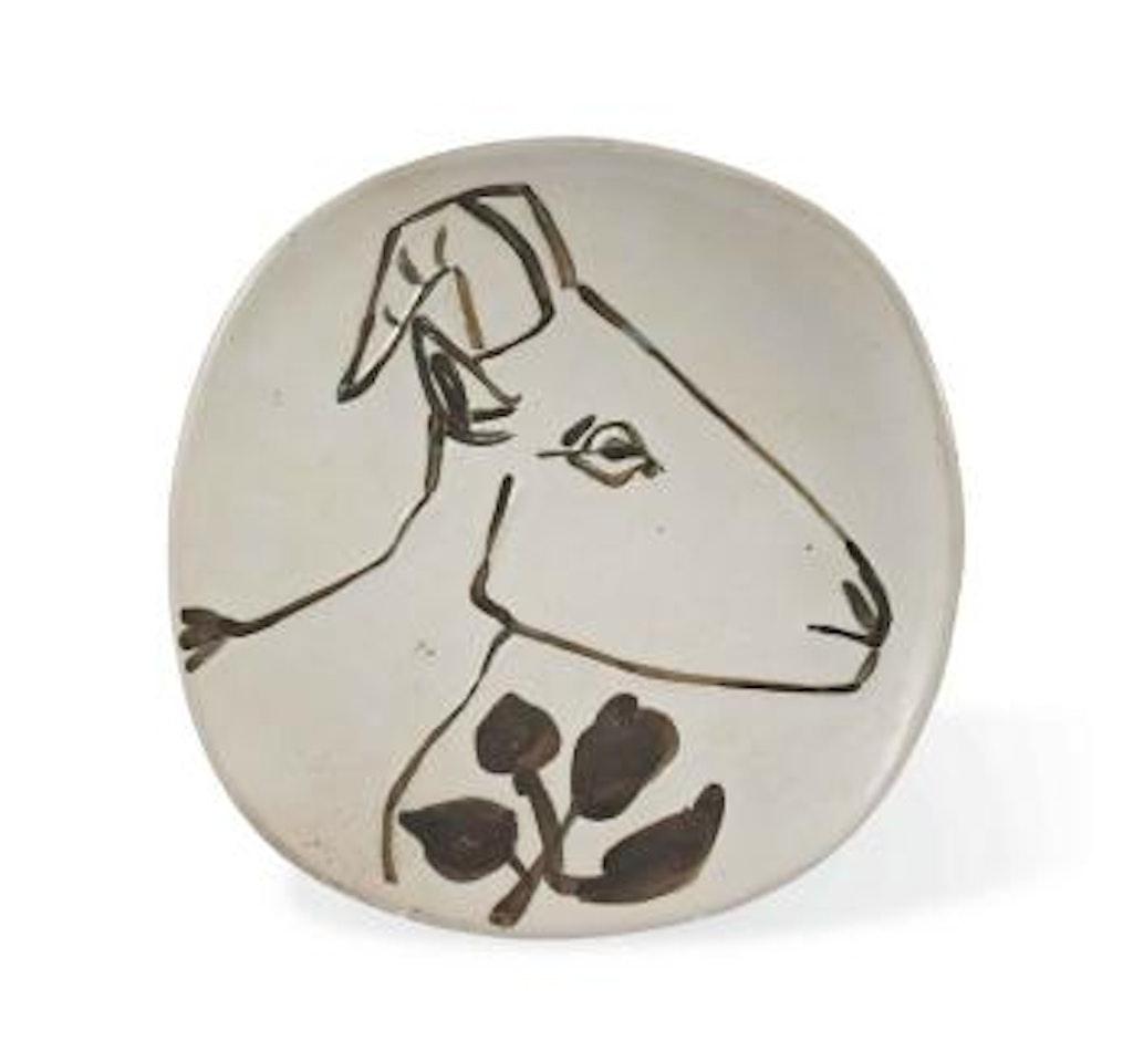 TÃªte de chÃ¨vre de profil (G.B. 15; A.R. 106) by Pablo Picasso
