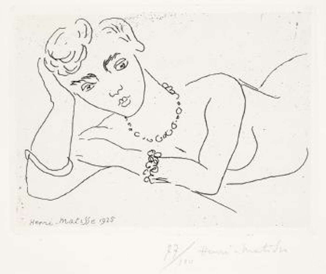 Nu allongé (Lying Nude), from Dessins by Henri Matisse