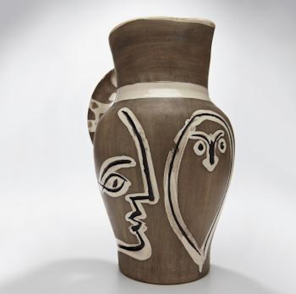 Pichet gravÃ© gris (Grey Engraved Pitcher) by Pablo Picasso