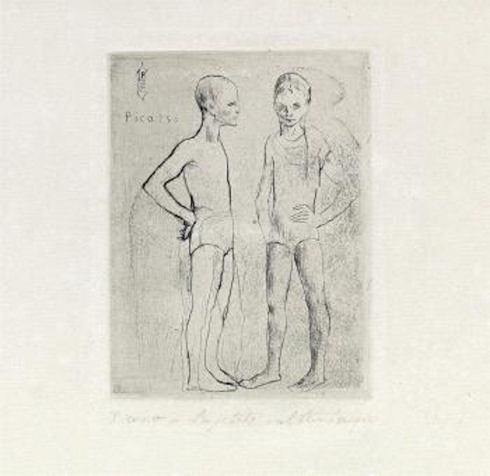 Les deux saltimbanques by Pablo Picasso