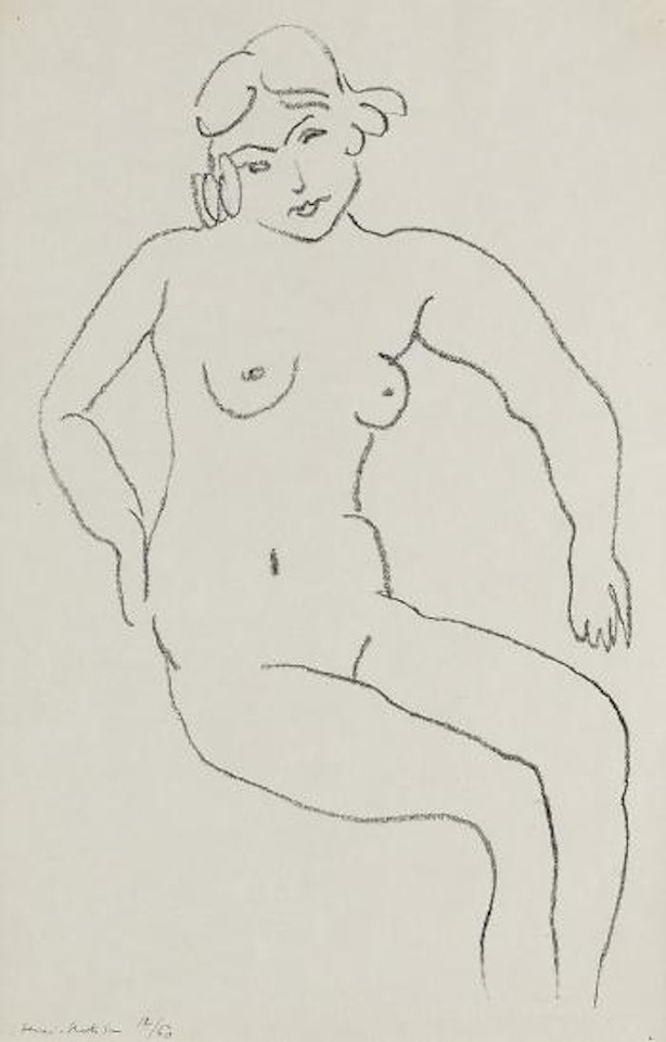 Nu assise, chevelure claire by Henri Matisse