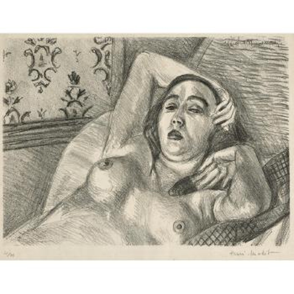 Le repos du modèle, pl. VIII, from Album de Lithographies Originales (D. 416) by Henri Matisse