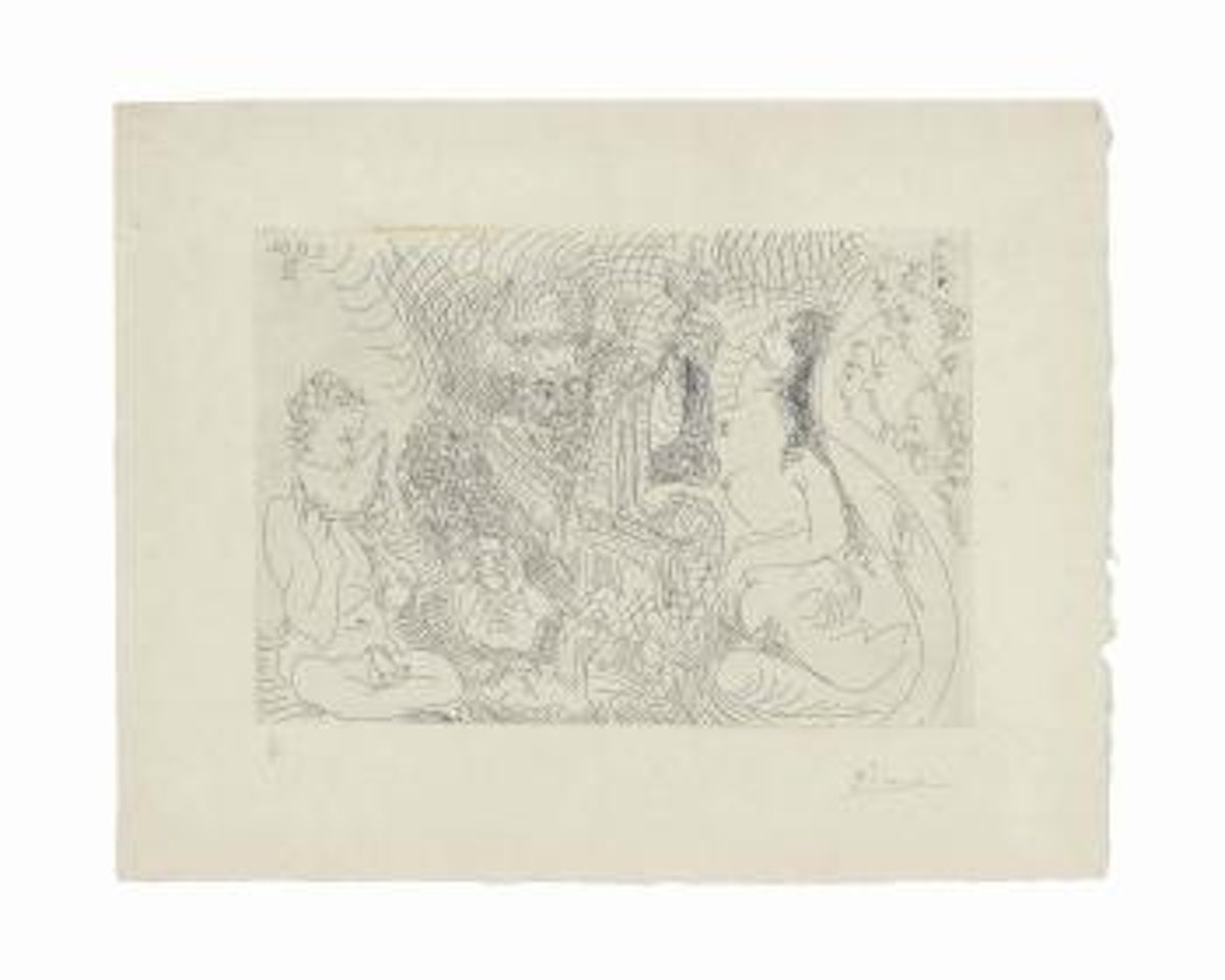 Entierro del Conde de Orgaz: One plate (Bloch 1477) by Pablo Picasso