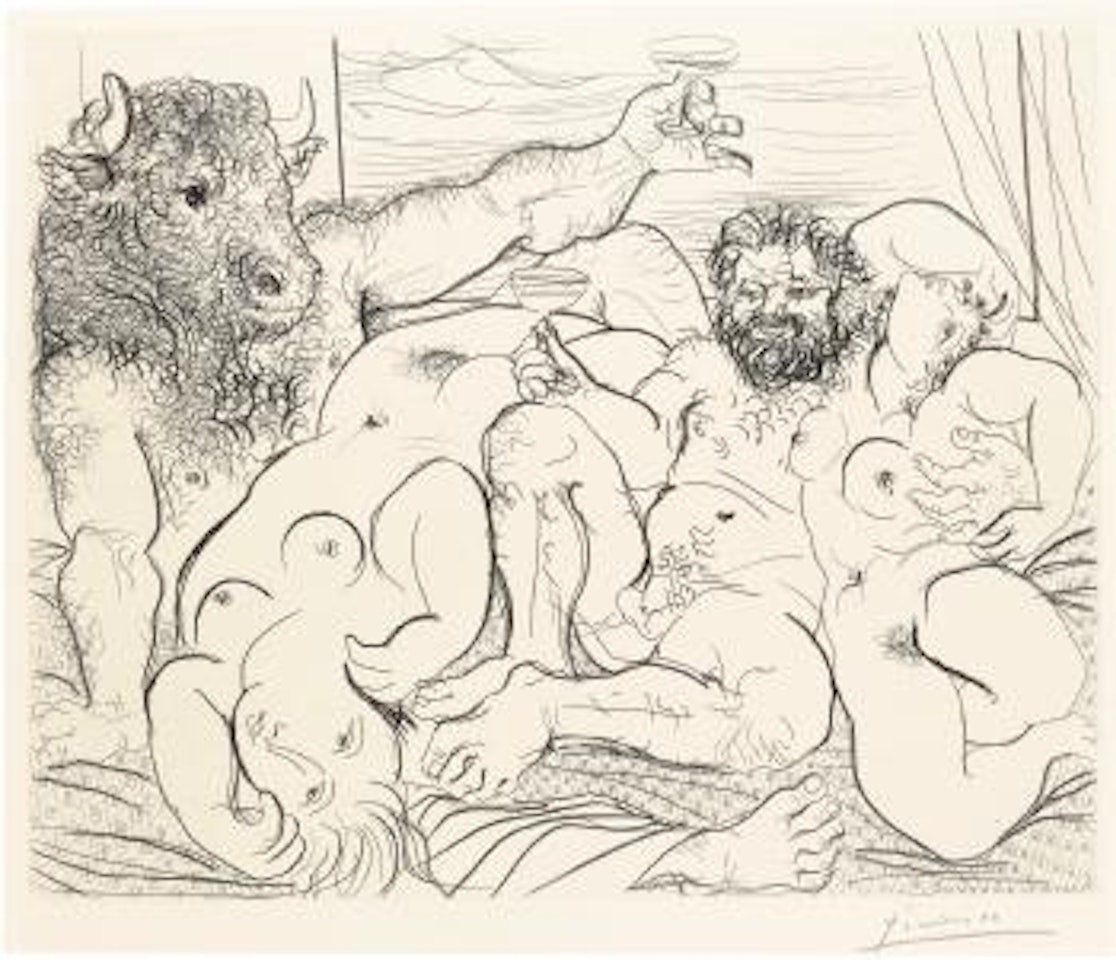 ScÃ¨ne Bacchique Au Minotaure (B. 192; Ba. 351) by Pablo Picasso