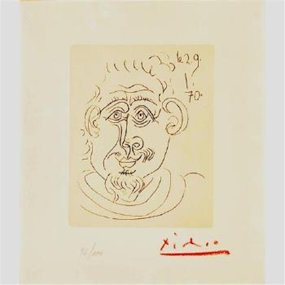 Tête d'homme au bouc by Pablo Picasso