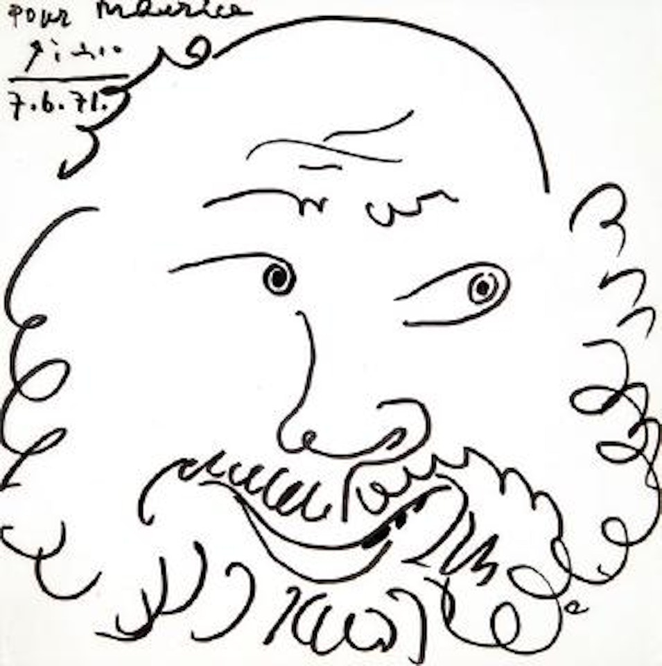 Visage d'homme barbu by Pablo Picasso
