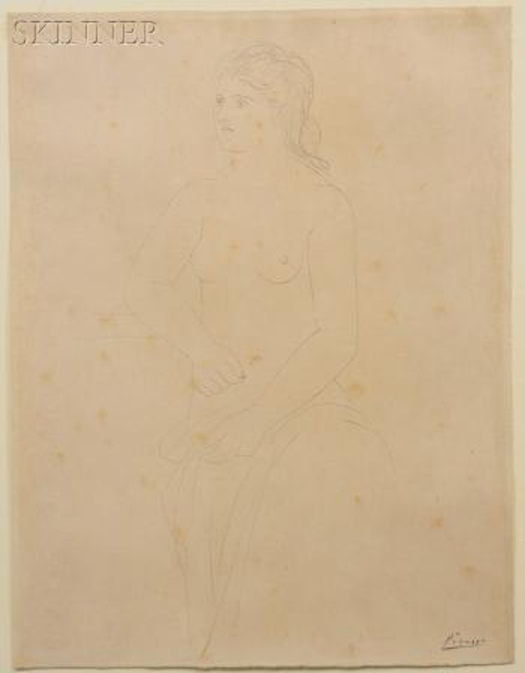 Femme Rtenant son peignoir by Pablo Picasso