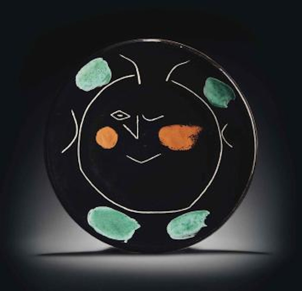 Service visage noir (A.R. 46) by Pablo Picasso
