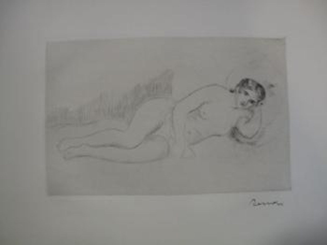 Femme nue couchée, tournée à droite by Pierre-Auguste Renoir