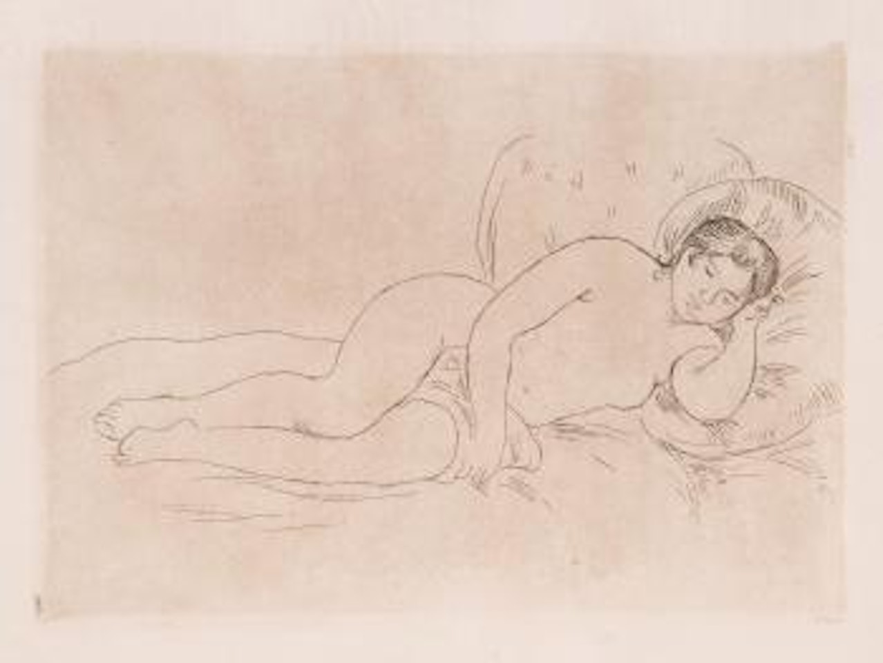 Femme nue couchée (tournée à droite) by Pierre-Auguste Renoir