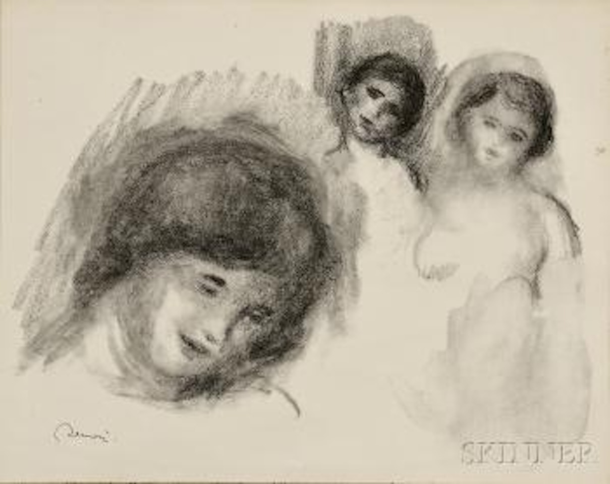 La pierre aux trois croquis, c. 1904 by Pierre-Auguste Renoir