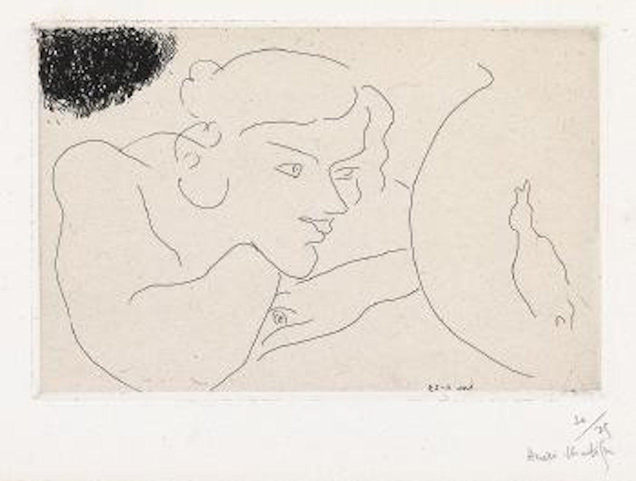 Jeune femme observant les évolutions d'un poisson by Henri Matisse