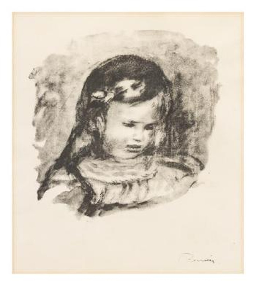 Claude Renoir, la tete baisee by Pierre-Auguste Renoir