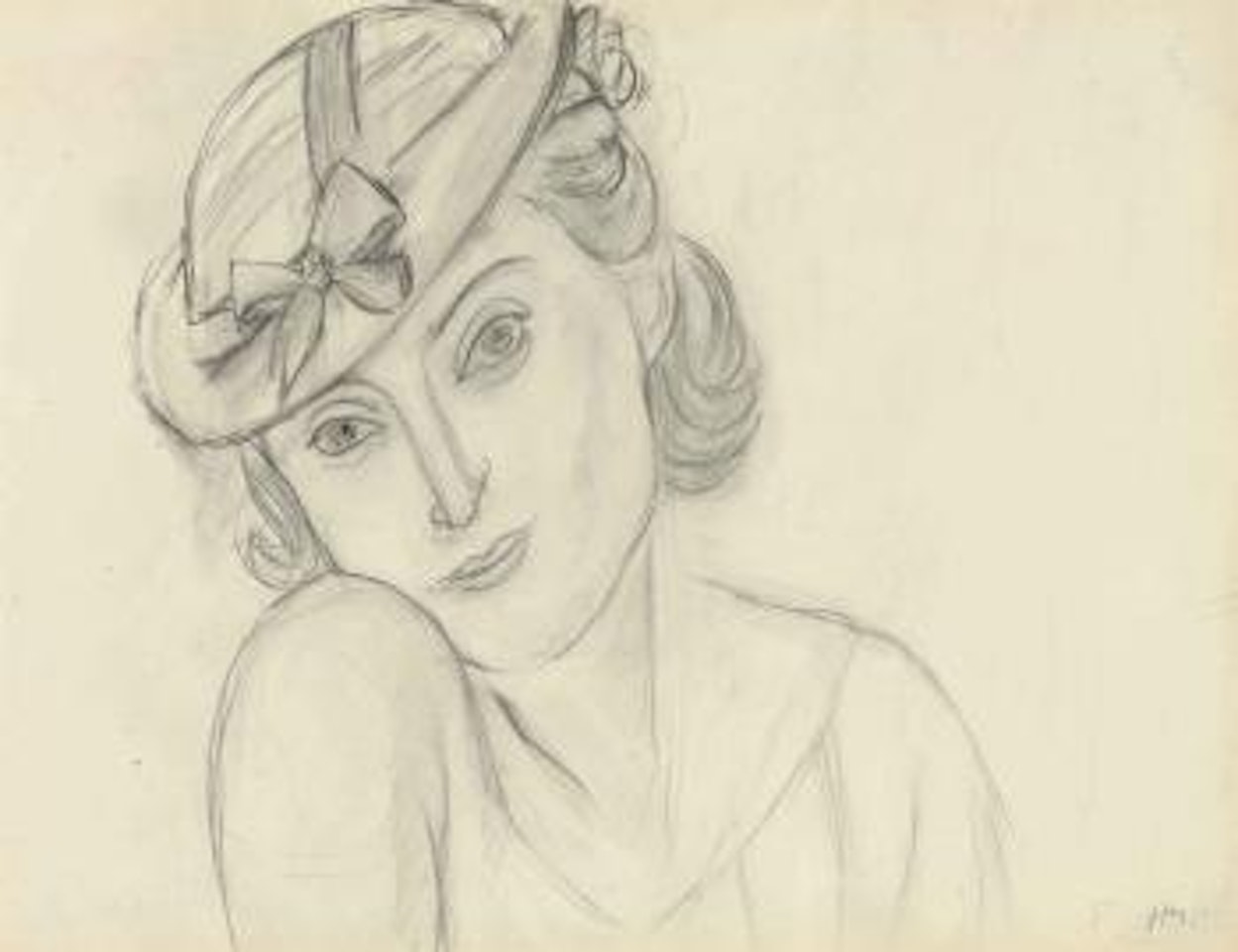 Femme Au Chapeau Avec Noeud by Henri Matisse