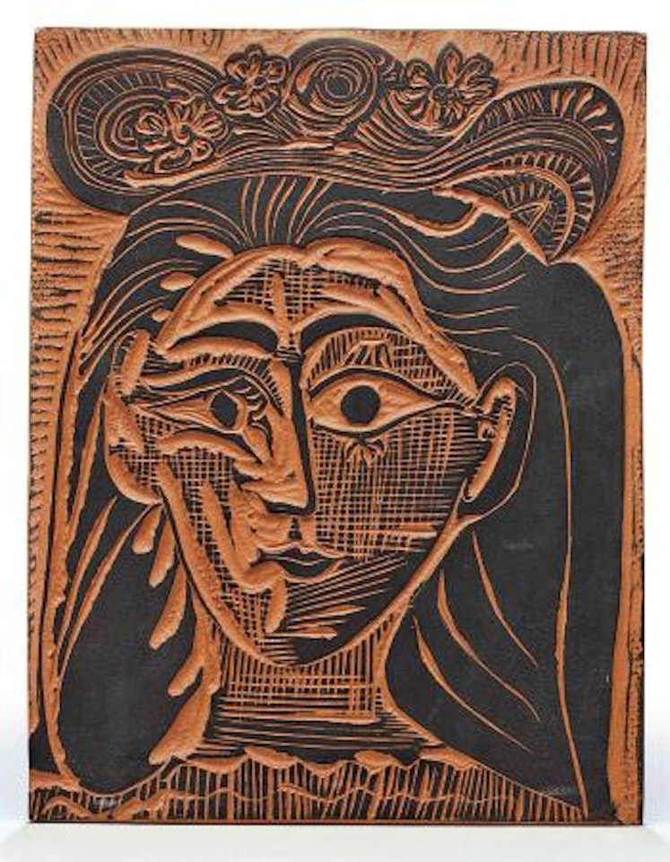 Femme Au Chapeau Fleuri (A R 521) by Pablo Picasso